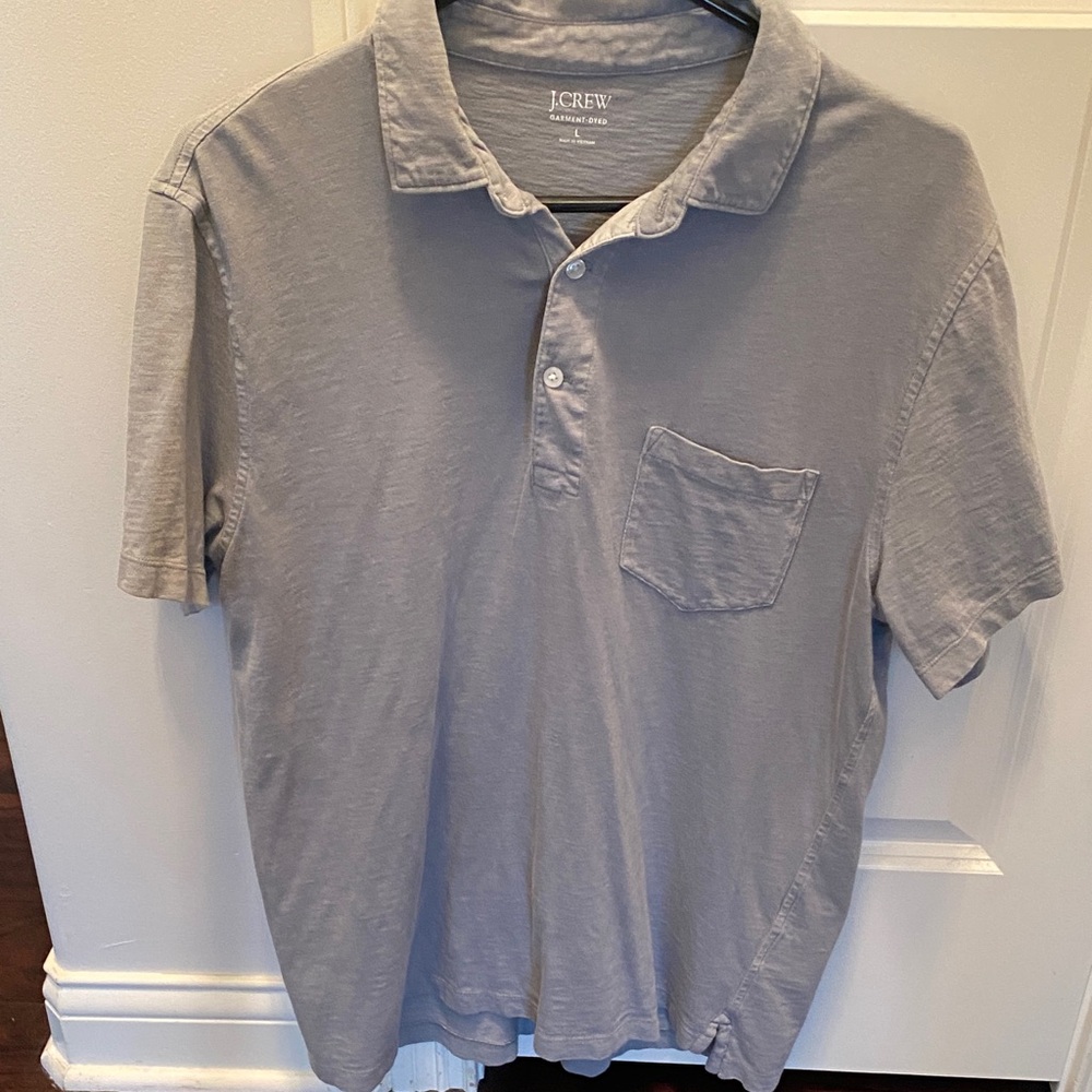 J. Crew Men's Polo in Light Gray